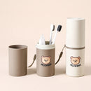 Axyaa Cartoon Toothbrush Cup: Cute Bathroom Organizer for Toothbrush and Toothpaste