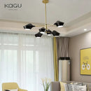 Axyaa LED Chandelier: Modern Dimmable Ceiling Light for Living & Dining Room