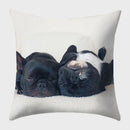 Axyaa French Bulldog Polyester Cushion Cover - Modern Sofa Throw Pillow Cover