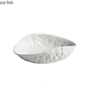 Axyaa Ceramic Oval Soup Plate - White Minimalist Dinner Plate
