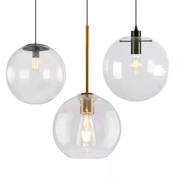 Axyaa Nordic Glass Pendant Lights: Modern, Vintage, Industrial Hanging Lamp