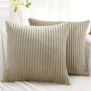 Axyaa Soft Plush Corduroy Pillow Cover for Stylish Living Room Decor