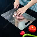 Axyaa Stainless Steel Dual-Sided Cutting Board for Kitchen Prep and Dough Kneading