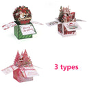 Axyaa 3D Swan Mermaid Christmas New Year Greeting Cards Decor Gift