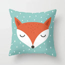 Axyaa Fox Cartoon Pillowcase for Sofa 45*45 Throw Pillow Cover Decoration