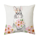 Axyaa Bunny Cushion Cover: Cartoon Rabbit Farmhouse Decor Pillowcase