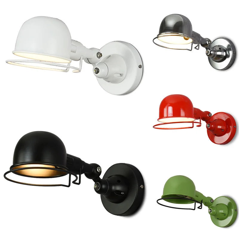 Axyaa Retro Mechanical Arm Wall Lamp - Telescopic, Double-Section, Folding, Creative, Rocker Style
