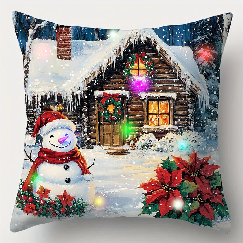 Santa Claus LED Luminous Pillowcase, Festive Axyaa Brand Design for Christmas Home Decor