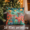 Christmas Ornaments & Trees Printed Pillow Covers by Axyaa - Pattern Cushion Cover