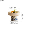 Axyaa Color Enamel High Footed Dessert Bowl for Molecular Cuisine Restaurant