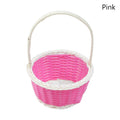 Axyaa Flower Storage Basket Round Plastic Vine Shopping Hamper