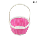 Axyaa Flower Storage Basket Round Plastic Vine Shopping Hamper