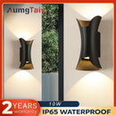 Axyaa 10W LED Outdoor Wall Lamp Aluminum Waterproof Garden Porch Lights