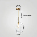 Axyaa Glass Lampshade Pendant Lamp for Home LED Lighting Fixtures