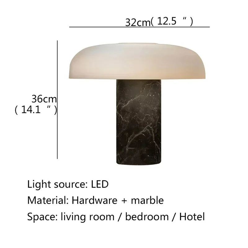 Axyaa Nordic Marble Table Lamp LED Desk Light for Living Room Bedroom