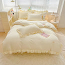 Axyaa European Style Bedding Set: Quilt Cover, Pillow Cover, Bed Sheet - Family Size