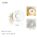 Axyaa Glass Ball Floor Lamp Modern Room Decoration Standing Light for Living Room & Office