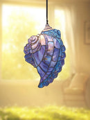 Seashell Sun Catcher Purple Conch Abalone Shell Window Decor Hanging Ornament Axyaa