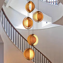 Axyaa Wood Hanging Lamps Wabi Sabi LED Pendant Lights for Home Decor & Lighting