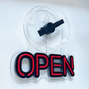 Axyaa 3D Holographic Fan LED OPEN Neon Sign USB Interface for Enhanced Store Visibility