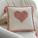 Axyaa Love Tassel Cushion Cover 45x45 Cotton Throw Pillow Home Decor