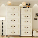 Axyaa 55cm Large Double-Door Storage Cabinet with Swivel Casters, 3-6 Tier for Home Organization