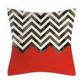 Axyaa Black Red Geometric Abstract Cushion Cover for Stylish Home Decor
