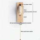 Axyaa LED Wall Lamps: Up Down Rotate, Yellow Travertine Wood Art Decor, Kids Bedroom, Bathroom