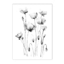 Axyaa Abstract Floral Canvas Wall Art - Nordic Style Flower Print for Living Room