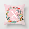 Axyaa Wreath Alphabet Pillow Cover - 45x45cm