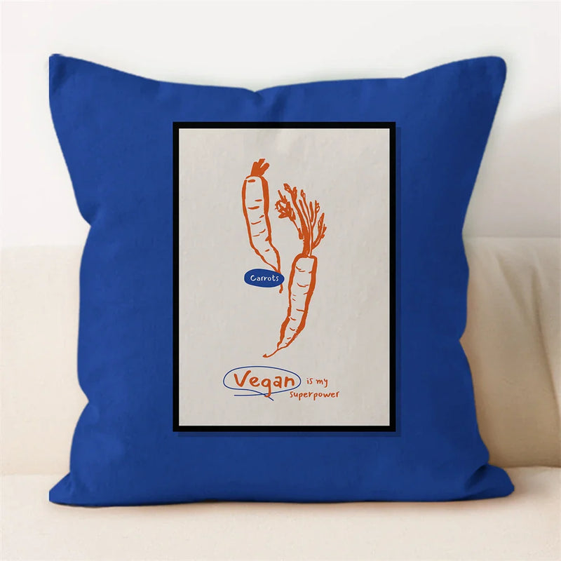Axyaa Line Art Coffee Cushion Cover for Home & Car Decor