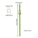 Axyaa Green Glass Straws: 9Pcs Eco-friendly High Borosilicate Glass Drinking Straws