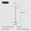 Nordic Sofa Modern Tall Floor Lamp Ginkgo Leaf Standing LED Home Decor Axyaa