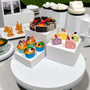 Acrylic White Cube Display Stand for Desserts & Toys by Axyaa