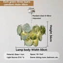 Axyaa Green Crystal LED Chandelier for Home Decor.