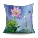 Axyaa Bird Oil Painting Cushion Cover - Chinese Style Home Decor