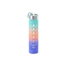 Axyaa Gradient Color Sports Water Bottle with Straw and Handle