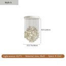 Axyaa Mother of Pearl Chandelier: Unique Danish Design Shell Pendant Light for Living Room, Dining, Villa & Staircase
