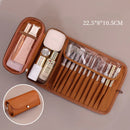 Axyaa Roll Up Brush Bag: Portable Makeup Brush Holder & Organizer