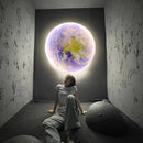 Axyaa Modern Moon Earth Wall Lamp for Living Room & Bedroom Decor