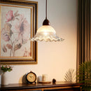 Axyaa Glass Wood LED Pendant Lights - Modern Nordic Style Hanging Lamp