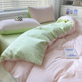 Axyaa Solid Purple Bedding Set - Soft Polyester Bed Linen Twin Queen Full Size