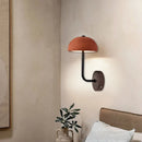 Axyaa Coral Red Mushroom Wall Light Led Sconce Lamp for Home Decor