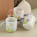 Axyaa Camellia Flower Ceramic Coffee Mug, 450ml Capacity