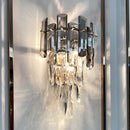 Axyaa Champagne Gold Crystal Wall Light for Bedroom and Living Room