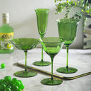 Axya Ribbed Glass Tall Cocktail Champagne Martini Set