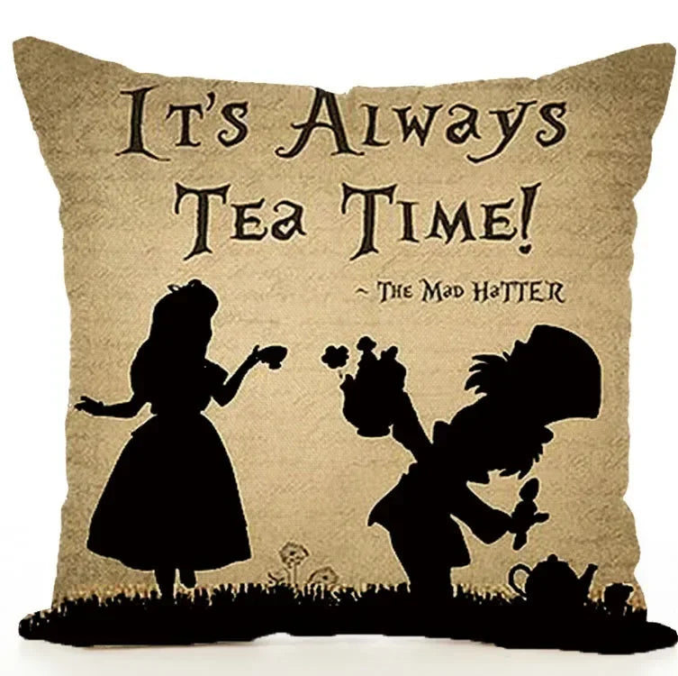 Axyaa Cartoon Couple Linen Pillowcase: Cute Room Decor & Valentine's Day Gift