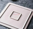 Axyaa Ceramic Dining Plate for Desserts, Cakes, Sushi – Square Flat Plate