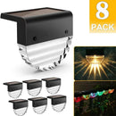 Axyaa Solar Fence Lights for Outdoor Pathway, Stairs, and Yard