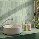 Axyaa 3D Green Tile Sticker, Self-adhesive Fish Scale Backsplash for Kitchen Bathroom